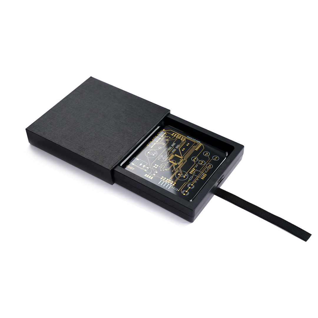 CBART Gold-plated Circuit Board Coasters Decorative Bar Wine Office Drinks Coasters